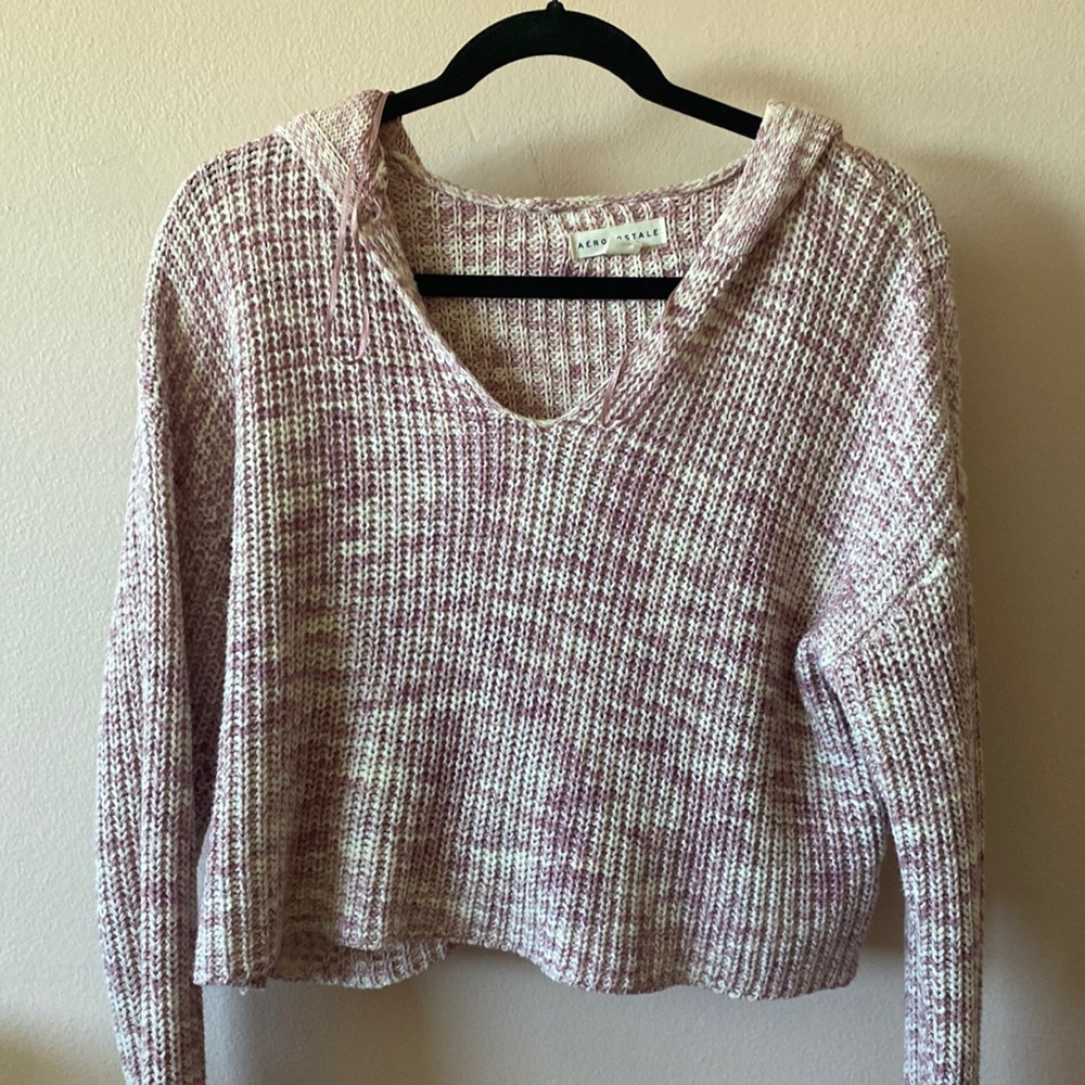 Aeropostale hooded knit sweater